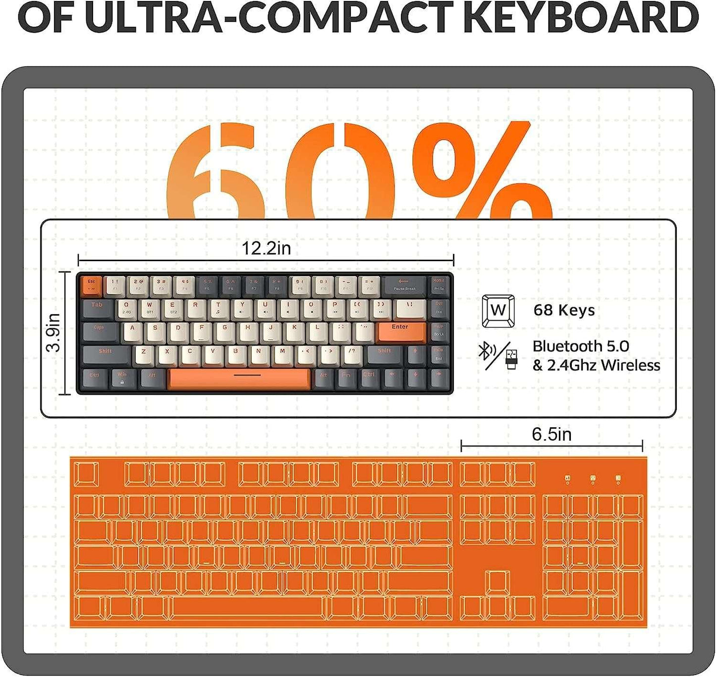 Drahtlose mechanische Gaming Tastatur