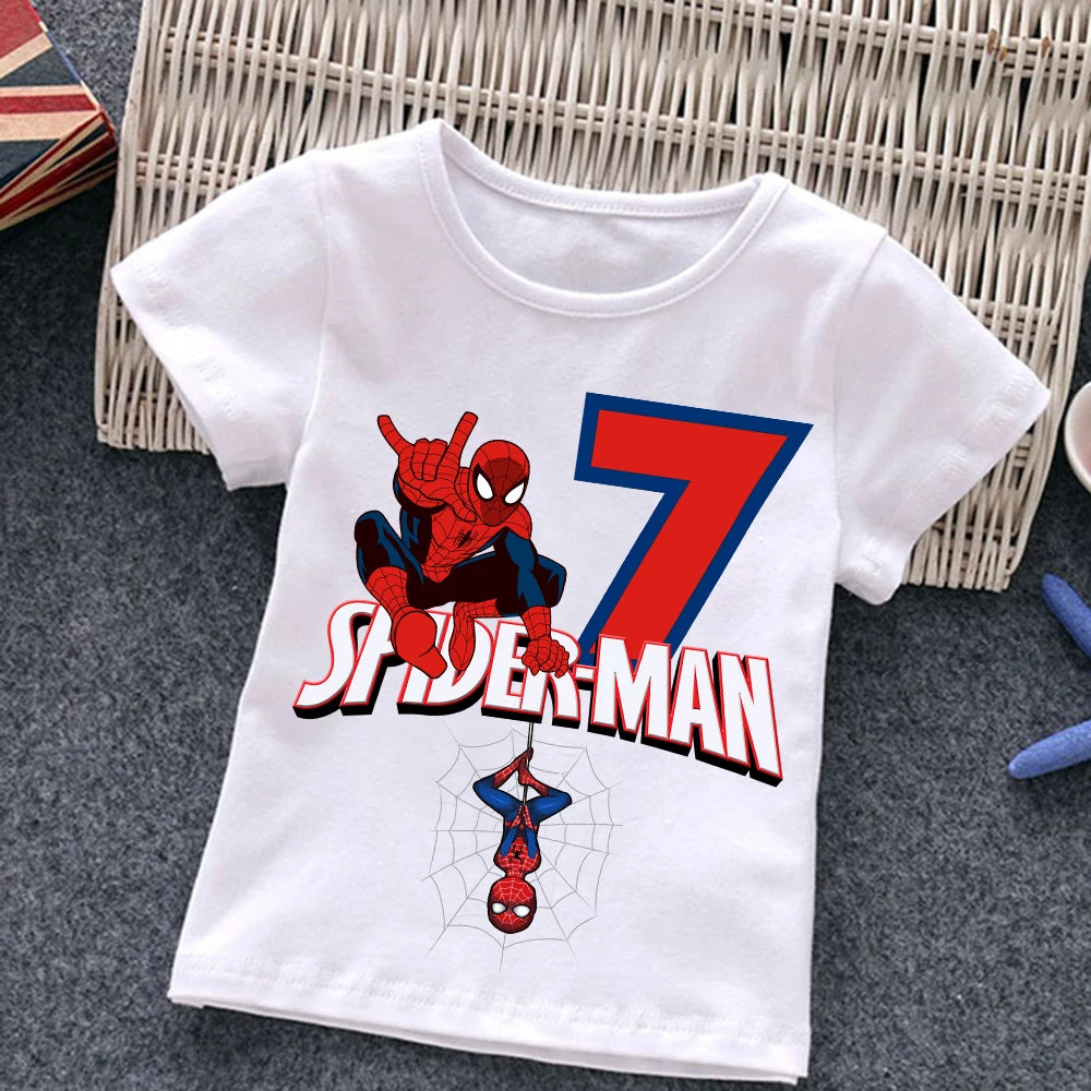 Spiderman Birthday T-Shirts for Kids