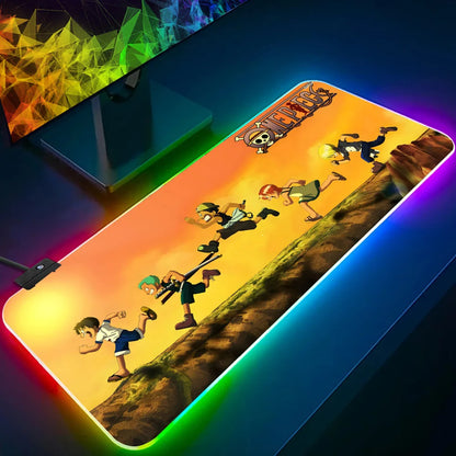 LED mouse pad with a futuristic design