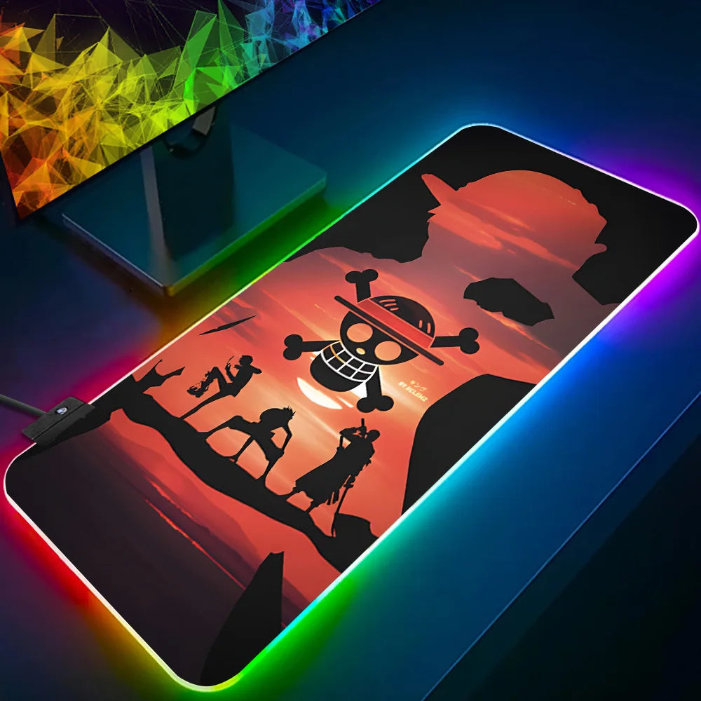 LED mouse pad with a futuristic design