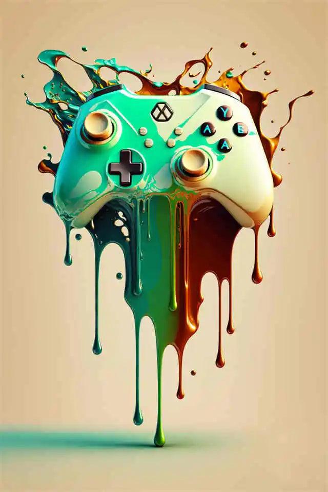 Colorful gaming posters