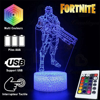Fortnite 3D Lampe mit Farbsteuerung